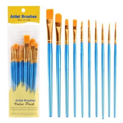 Ensemble de 10 pinceaux de peinture à huile