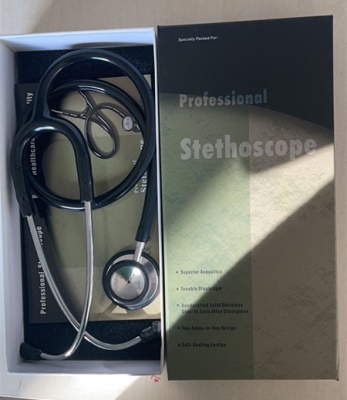 HOPE Stéthoscope  à double Tube en PVC avec tête en alliage d'aluminium