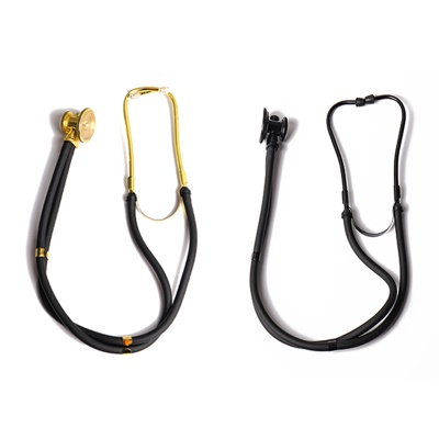 GAODA Stéthoscope à double tube en cuivre en silicone (les dimensions extérieures peuvent être contestées)