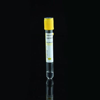 Collecteur de sang sous vide jetable séparateur de gel + procoagulant pour l'analyse biochimique rapide du sérum séparé Verre PET
