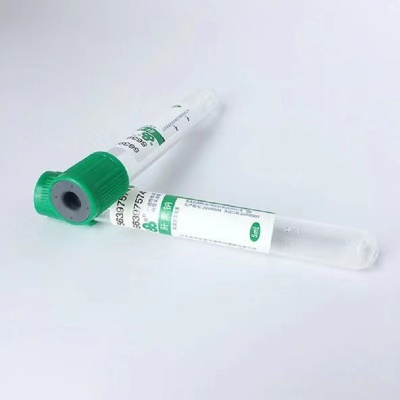 Tube de prélèvement  sanguins sous vide avec anticoagulant à l'héparine jetable