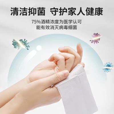 Lingettes nettoyantes antiseptiques à 75 % d'alcool