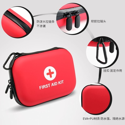 RISEN  Trousse de soins médicaux (24 pièces incluses) EVA imperméable pratique