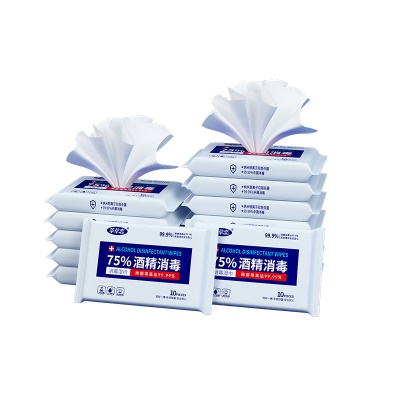 Lingettes désinfectantes alcoolisées  et  stérilisées à 75 degrés