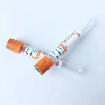 Tube de prélèvement  sanguins sous vide avec anticoagulant à l'héparine jetable