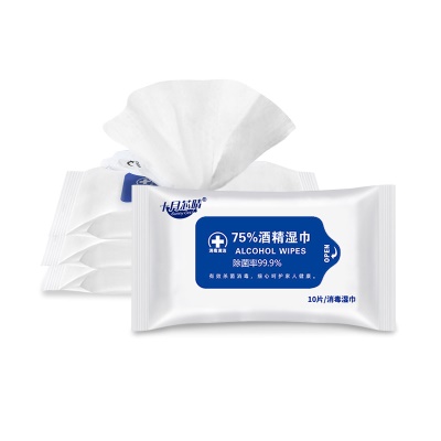 Lingettes nettoyantes antiseptiques à 75 % d'alcool
