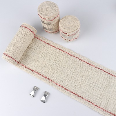 DONGSHENG bandage en coton rouge/bleu ligne ridée