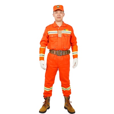 SANQIAN Combinaison de lutte contre les incendies de forêt Set de cinq pièces orange ignifuge