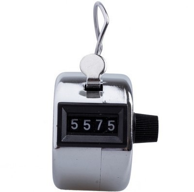 Compteur manuel en métal à quatre chiffres