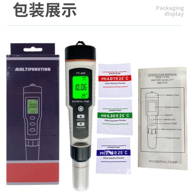 Testeur de qualité de l'eau portable 4-en-1 avec LCD double affichage