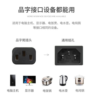 LINYUN Câble d'alimentation Euro avec fiche tripolaire