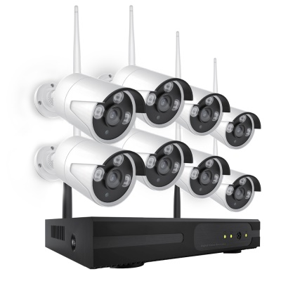 HUBVIEW Set de caméras de surveillance HD de vision nocturne réseau wifi