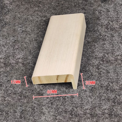 Couvre-porte en bois massif de pine en forme de L