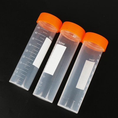 Aideer tube de centrifugeuse à fond plat à vis en plastique avec échelle de 50ml