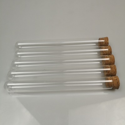 QUIUJING  Tube à essai en verre avec fond rond transparent et bouchon en bois