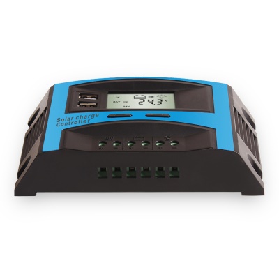 BYGD Régulateur solaire double écran LCD de sortie USB
