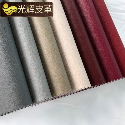 Tissu en cuir litchi grain semi-PU cuir artificiel