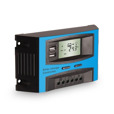 BYGD Régulateur solaire double écran LCD de sortie USB