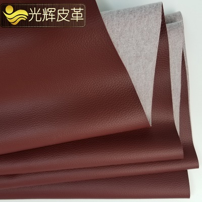 Tissu en cuir litchi grain semi-PU cuir artificiel