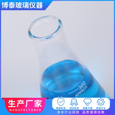 BOTAI Flacon triangulaire en verre à haute teneur en borosilicate transparent