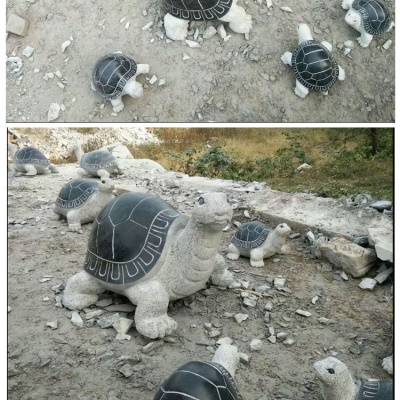 sculpture de tortue sur pierre  sculpté à la main
