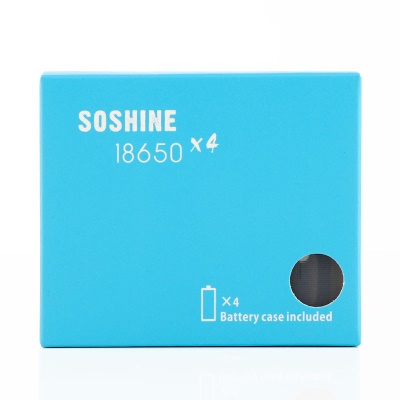 Soshine 18650 Piles battéries au lithium  2800 mA 3.7V