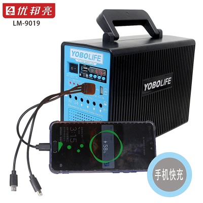 YOBOLIFE Système d'énergie solaire complet double panneau solaire Bluetooth  lampe ampoules  solaires