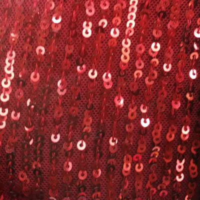 Tissu paillettes 3mm fil de soie de polyester