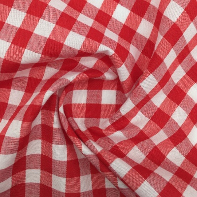 Tissu en polyester à carreaux carrés
