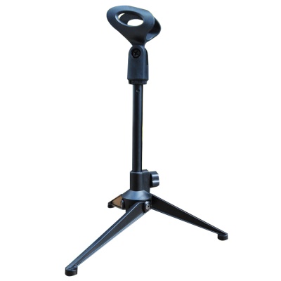 Support microphone relevable à trois pieds en alliage de zinc