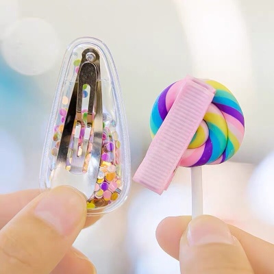Barrettes à cheveux Fixation monobloc plastique/résine