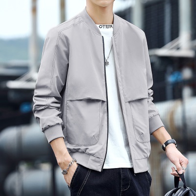 Veste homme en fibre chimique mélangé poignets côtelés