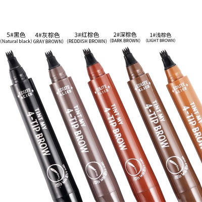 EDUTE ALICE Crayon à sourcils fourche imperméable et facile à colorer