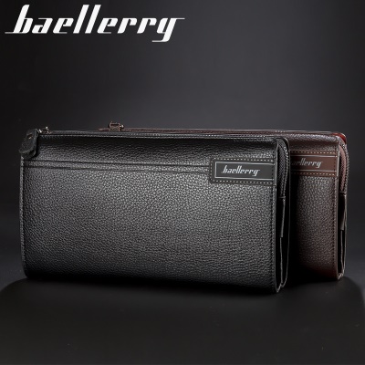 Baellerry Porte feuille pour hommes litchi modèle PU cuir