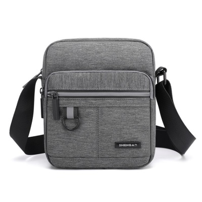 Sac à bandoulière pour homme tissu nylon bande réfléchissante résistant à l'usure