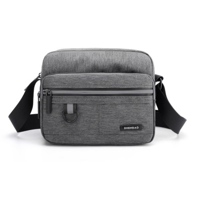 Sac à bandoulière pour homme tissu nylon bande réfléchissante résistant à l'usure