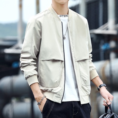 Veste homme en fibre chimique mélangé poignets côtelés