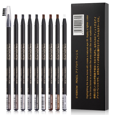 HAOZHUANG Crayon à sourcils crayon à cordon dur anti-transpiration capuchon de stylo avec brosse