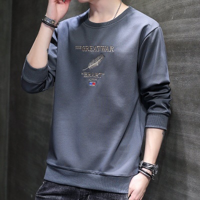 Sweat sans capuche  pour hommes en fibre de polyester lâche