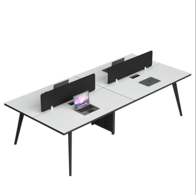 Set de bureau Siège quadruple avec tableau en mélamine