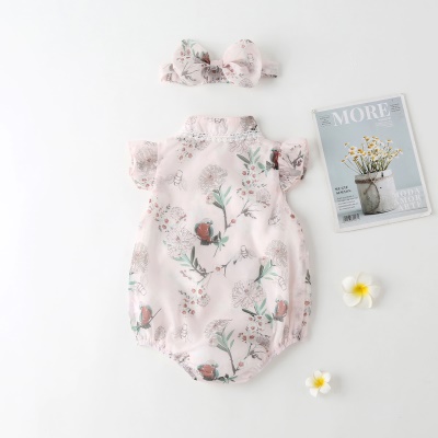 GUAIGUAIZAI  Combinaison pour bébé imprimé en fibre visqueuse