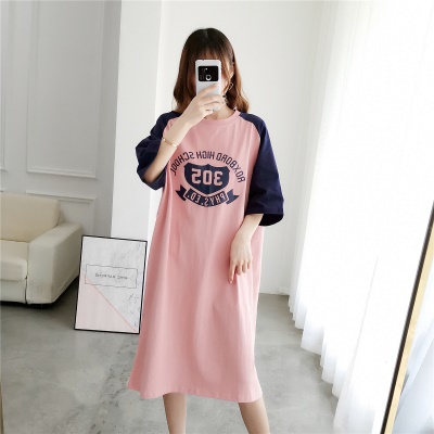Robe d'allaitement avec ouverture latérale en coton