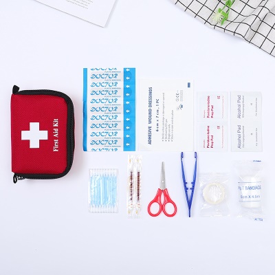 JIEMAO Trousse de premiers soins 11 pièces portable tissu Oxford  résistant à l'abrasion