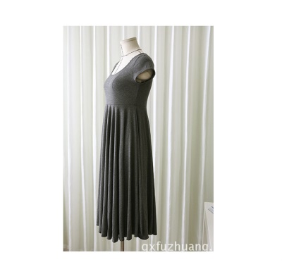 Robe de grossesse en tissu modal couleur unie