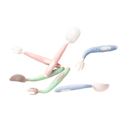 Fourchette et cuillère pour enfants en matériau pp pliable