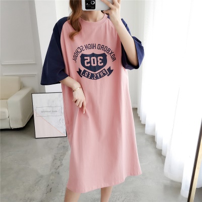 Robe d'allaitement avec ouverture latérale en coton