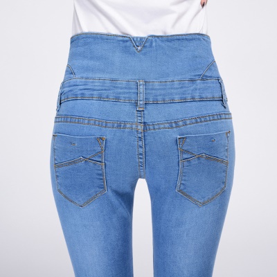Pantalon Jean femme taille haute