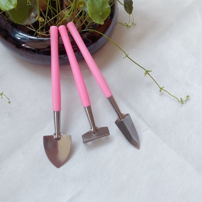 JIANFU mini outils de jardin ensemble de trois pièces pelle/râteau/pelle poignée en plastique