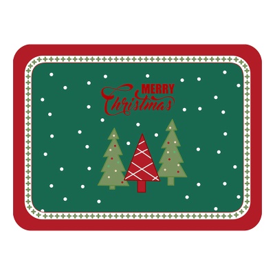 Tapis de table Décoration de Noël Isolation thermique en cuir synthétique