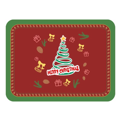 Tapis de table Décoration de Noël Isolation thermique en cuir synthétique